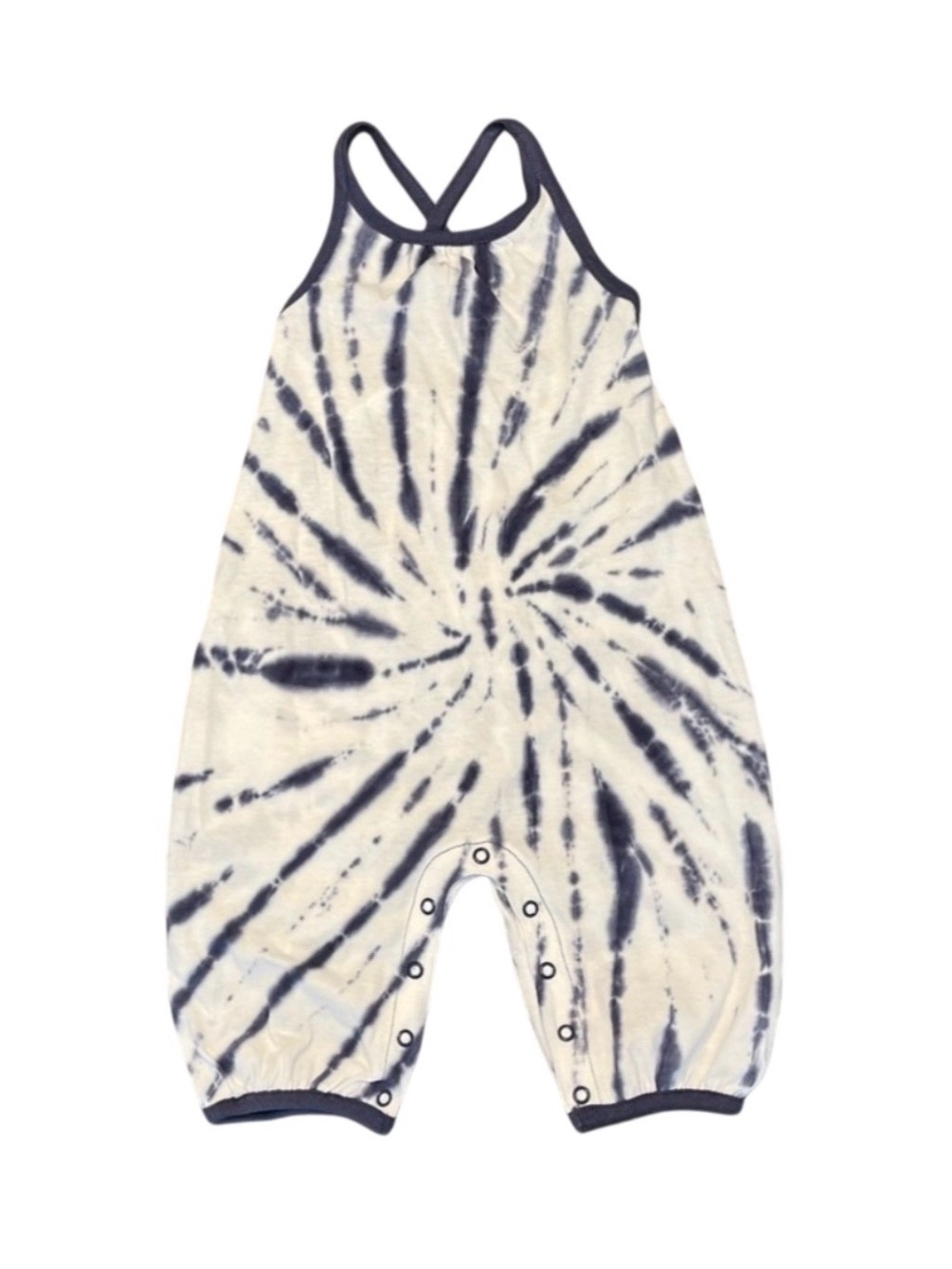 Burt’s Bees Baby White With Many Tie Dye Romper 3-6 Months NWT